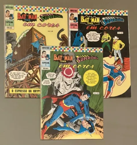 Batman Super-Homem em Cores EBAL Invictus Nº 1 2 3