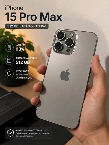 iPhone 15 Pro Max - 512 GB | Titânio Natural