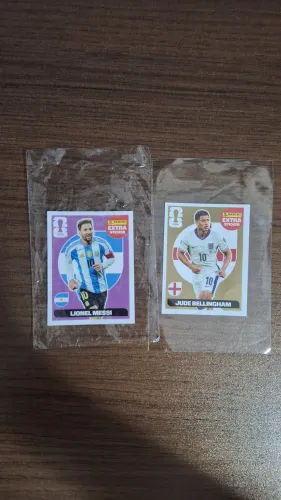 Bellingham Ouro e Messi Roxo extra stickers 2026 Copa do Mundo