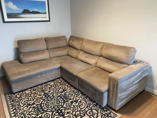 Sofá de canto retrátil 