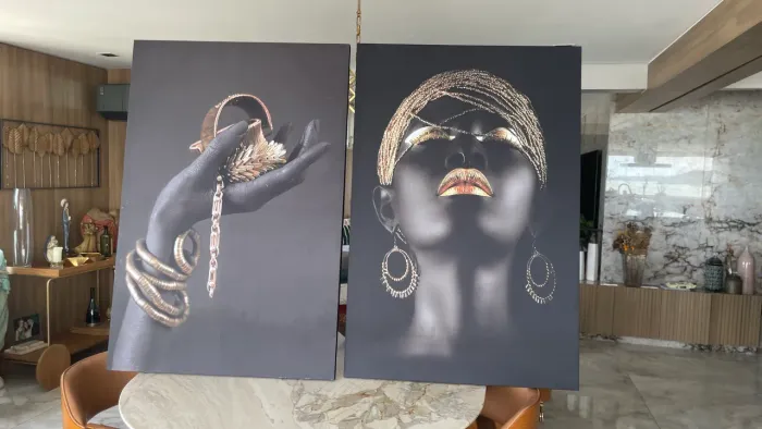 Dupla quadro em canvas