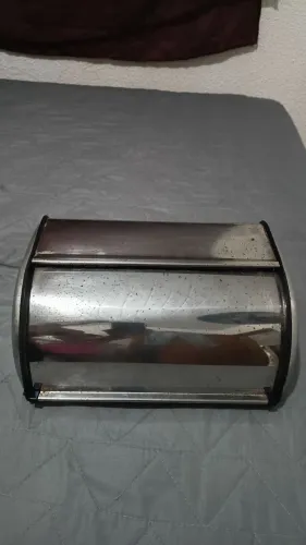Porta-Pão em Aço Inox - Usado em Bom Estado