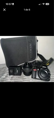 Nikon D3100 + lente 18:55 mm+ bolsa + carregador + bateria