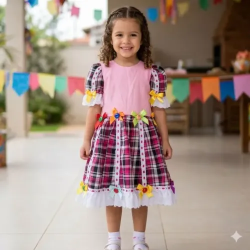 Vestido festa junina veste 4/5 anos