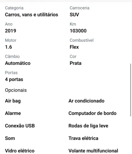 Nissan Kicks S Direct 1.6 16V Flex 5P Aut.(pcd) 2019