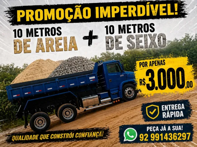 Seixo, Areia, Brita 