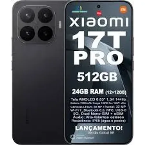 Celular Xiaomi 17t Pro De 512gb 12gb Ram De 6.83" 50+50+12mp 32mp - Negro (global)