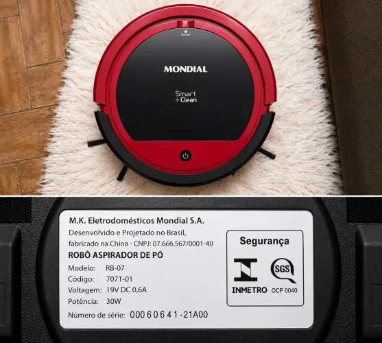 Robô Aspirador de pó Smart Clean Mondial RB - 07