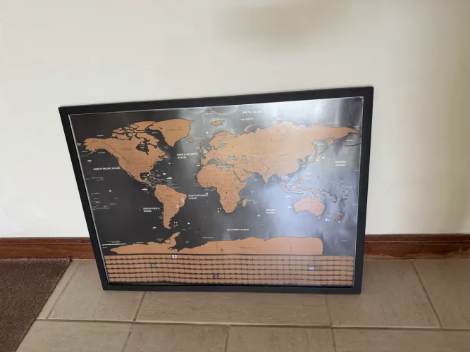 Quadro de mapa mundi 