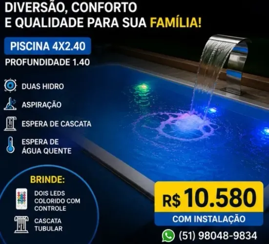 PISCINA / INSTALAÇÃO INCLUSA 