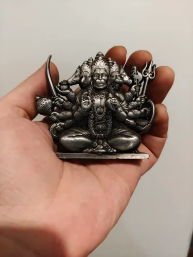 Estátua Hanuman Panchamukhi em Metal