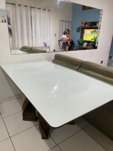 MESA REVESTIDA COM VIDRO (SOMENTE MESA)