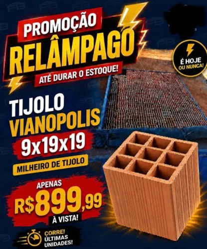 Tijolo 9x19x19 Vianópolis