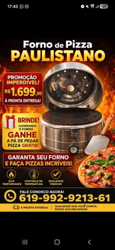 Vendo fornos de pizzas Paulistano novos