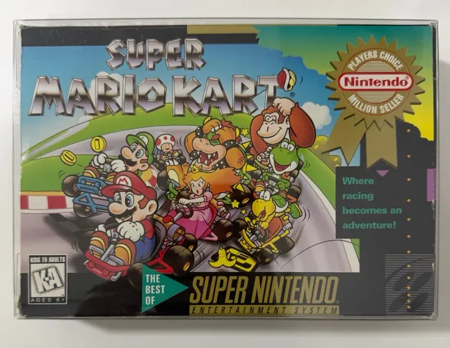 Super Mario Kart SNES - Edição Player's Choice Original (CIB)