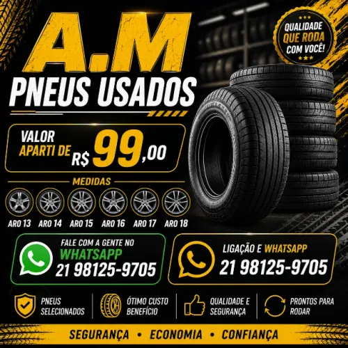 Pneus  seminovos  por 99,00 todas as medidas 
