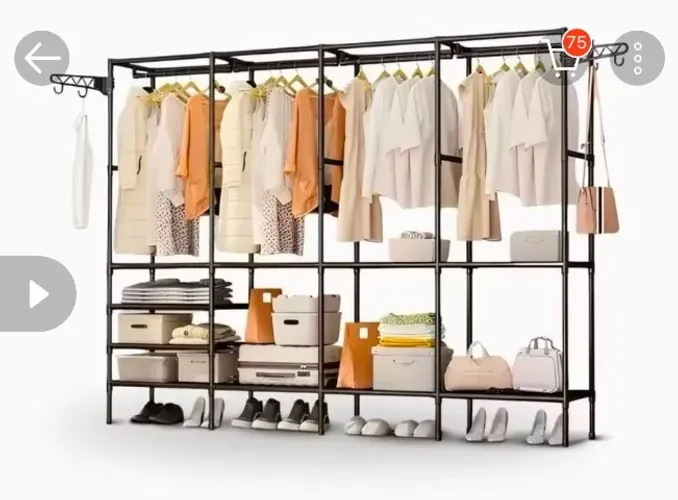 arara cabideiro / guarda roupa portátil cor branca