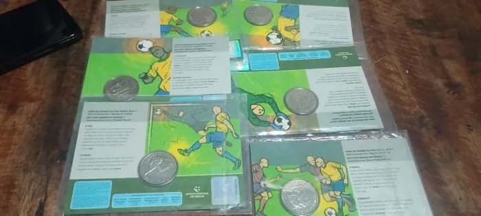 Coleção 6 moedas Jogadas Copa 2014
