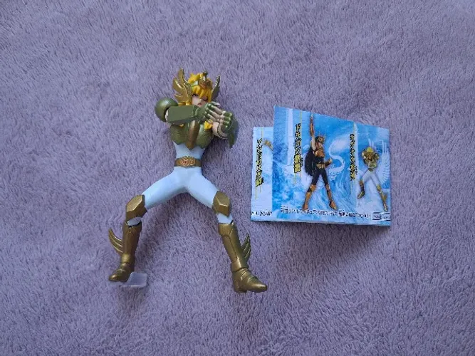 Figura gashapon Hyoga de Cisne v2 Dourado, Saint Seiya, Cavaleiros do Zodiaco, HGIF, Japão