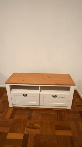 Rack TV Bancada Madeira Maciça - Pouco uso
