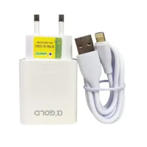 Kit Carregador Rápido 5.1 - 2 entradas Usb - Cabo Usb ios - 1 Metro (153)