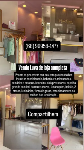 Venda luva de loja (bairro aviário, na galeria em frente do Arasuper).