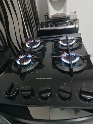 Fogão automático mesa de vidro semi novo 