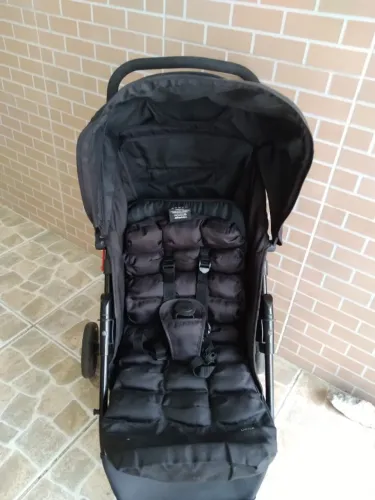 Carrinho De Bebê 3 Rodas Prático Preto Delta Voyage