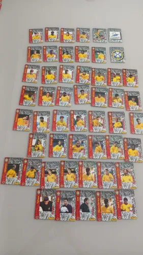 51 FUT CARDS 1997 ,ROMÁRIO, BEBETO, CAFÚ, ROBERTO CARLOS, ETC..