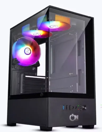 Gabinete Gamer aquário Micro ATX 3 fans novo na caixa!