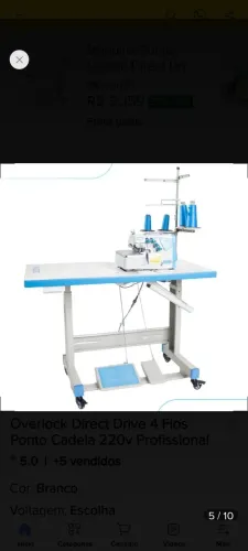 Máquina overlock jack