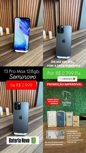 iPhone 13 Pro Max - Semi-novo - Garantia 6 meses