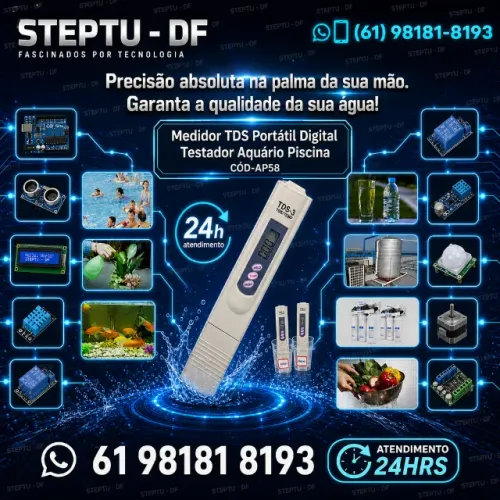 Portátil Digital Medidor Tds Testador Aquário Piscina   Arduino Automação COD-AP58  