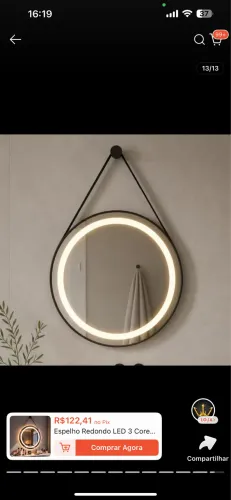 Espelho de led