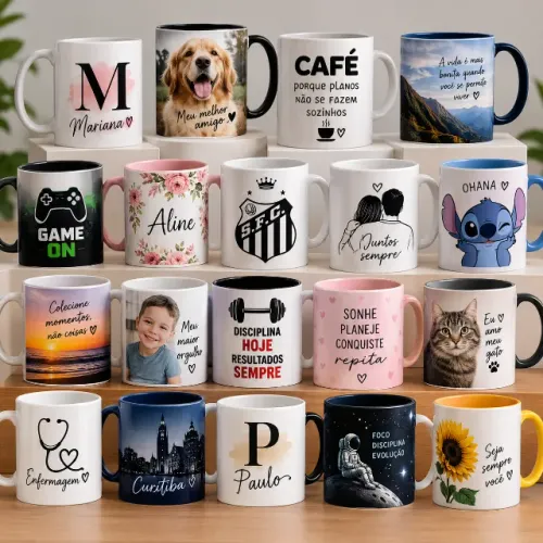 CANECAS PERSONALIZADAS COM FOTO, NOME, FRASE OU LOGO ?