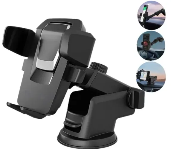 Suporte Carro Celular GPS Universal Painel Resistente Ventosa Ajustável 