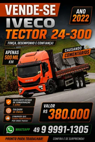 Iveco tector 24e300 ano 2022 caminhão top dispensa comentários 