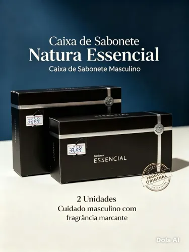 Caixa de sabonete natura Essencial masculino com 2 unidade 