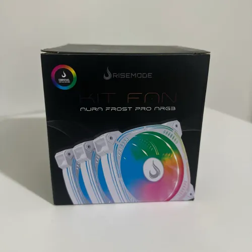 Kit 3 Fan Aura Frost Pro Argb Rise Mode Com Controladora Lacrado