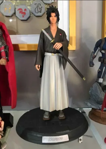 Action figure - série naruto shippuden - sasuke de kimono 2/2.
