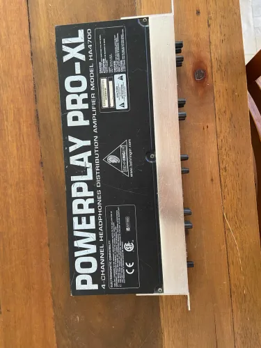 Amplificador Fone Behringer Ha4700 Powerplay 4 Canais (Usado)