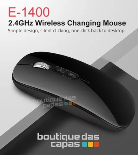 Mouse sem fio 2.4g h maston e-1400 recarregavel ( não usa pilhas )