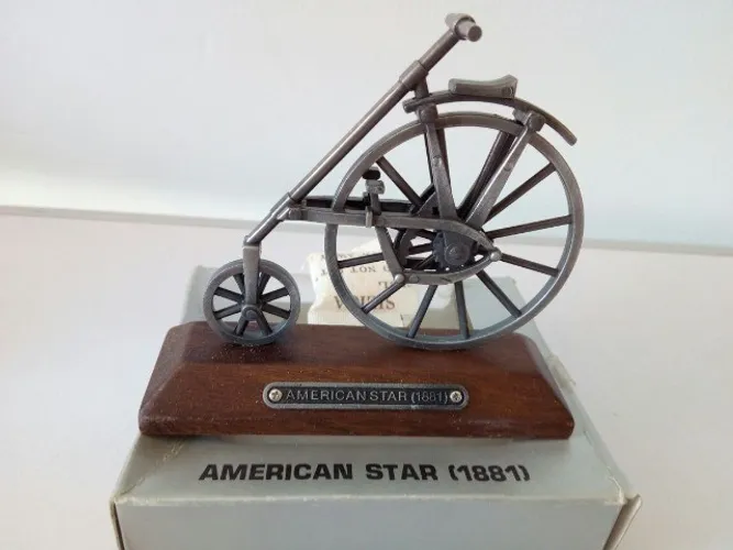 Mini Bike 1881 Bicicleta miniatura colecionador modelo antigo decoração