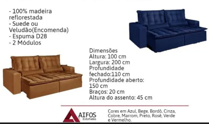 Sala sofá retrátil e reclinável