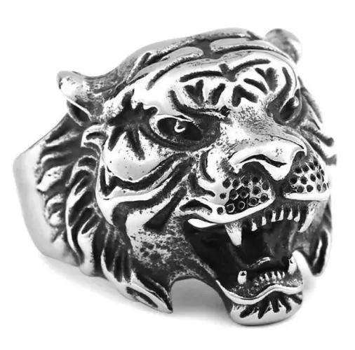 Anél cabeça de tigre