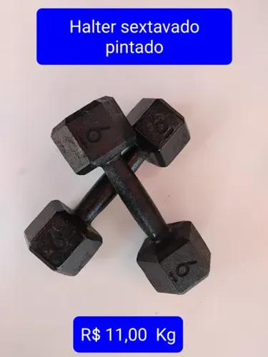 Halteres sextavado 