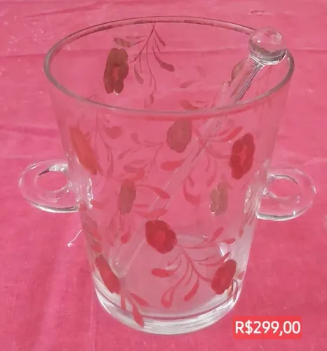 Balde de gelo em cristal. Ano 1940.