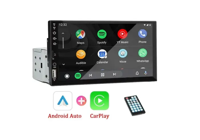 Central multimidia MP5 7" 1din Apple Carplay Android Auto USB Bluetooth 6 meses garantia
