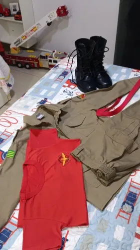 Roupa bombeiro infantil 7/10 anos