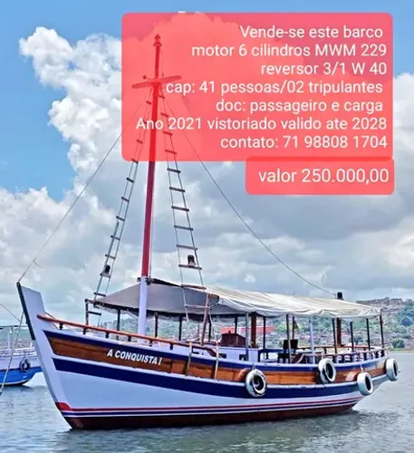 Vendo Escuna para 40 Passageiros